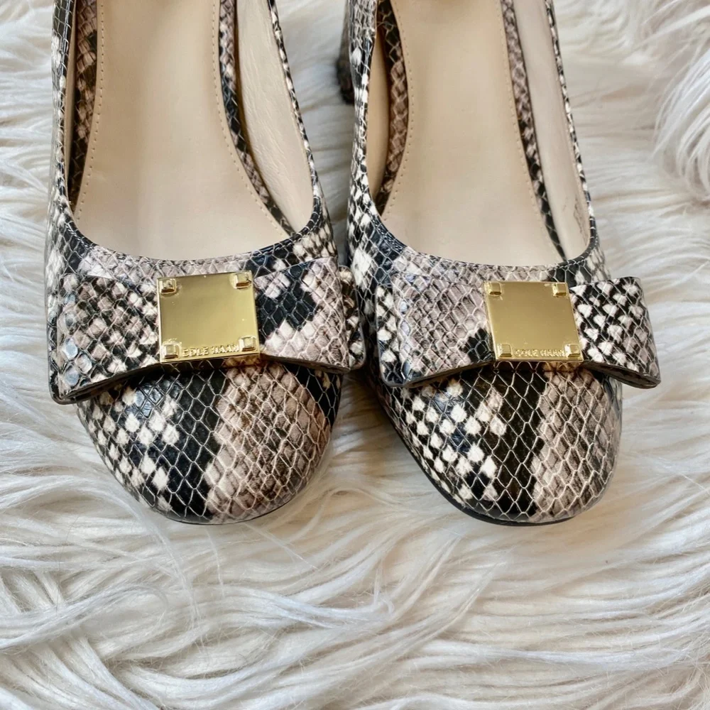 NWOT Cole Haan Tali Snakeskin Embossed Pump Sz 7.5
